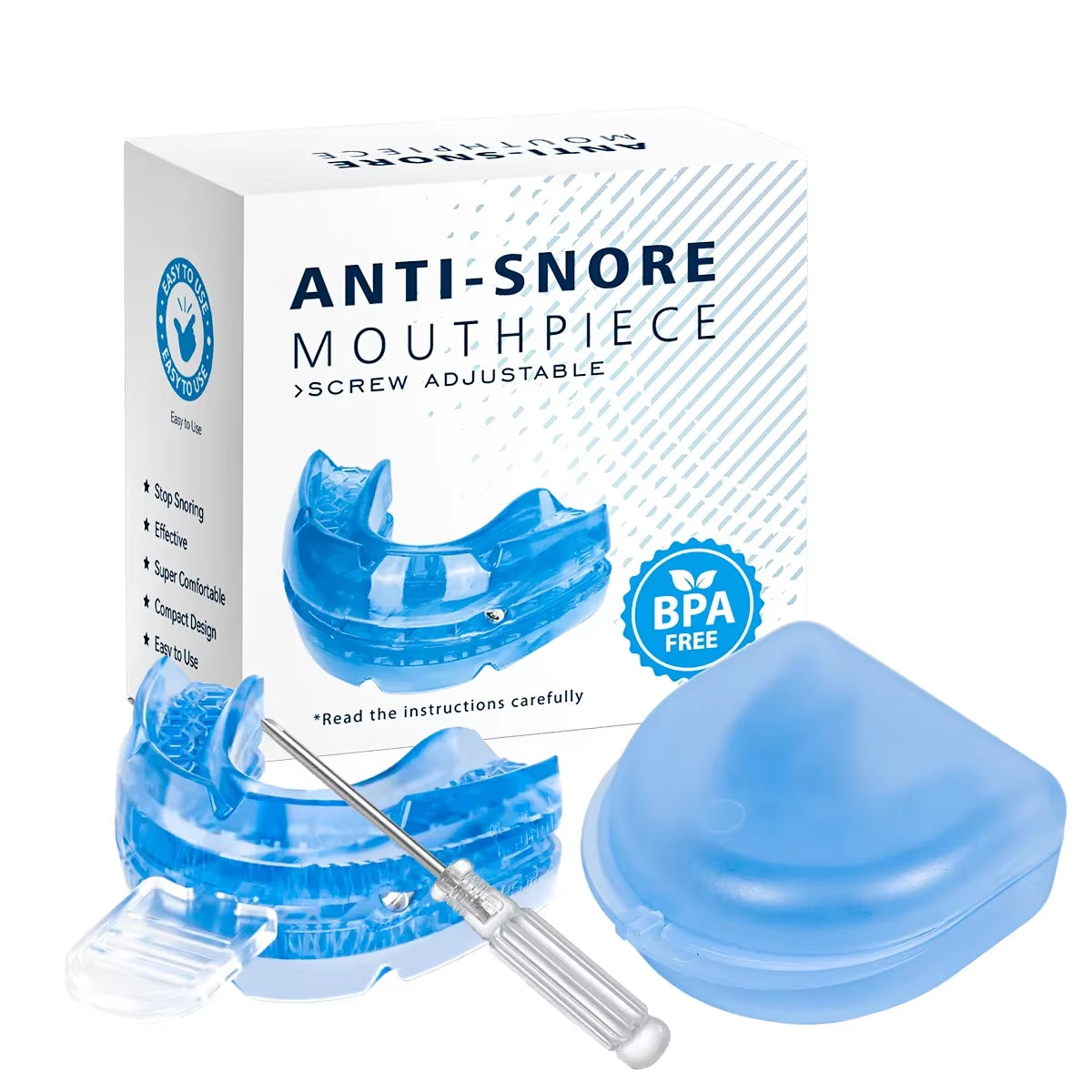 Adjustable Anti-Snoring Mouthguard and Bruxism Relief for Enhanced Sleep Quality