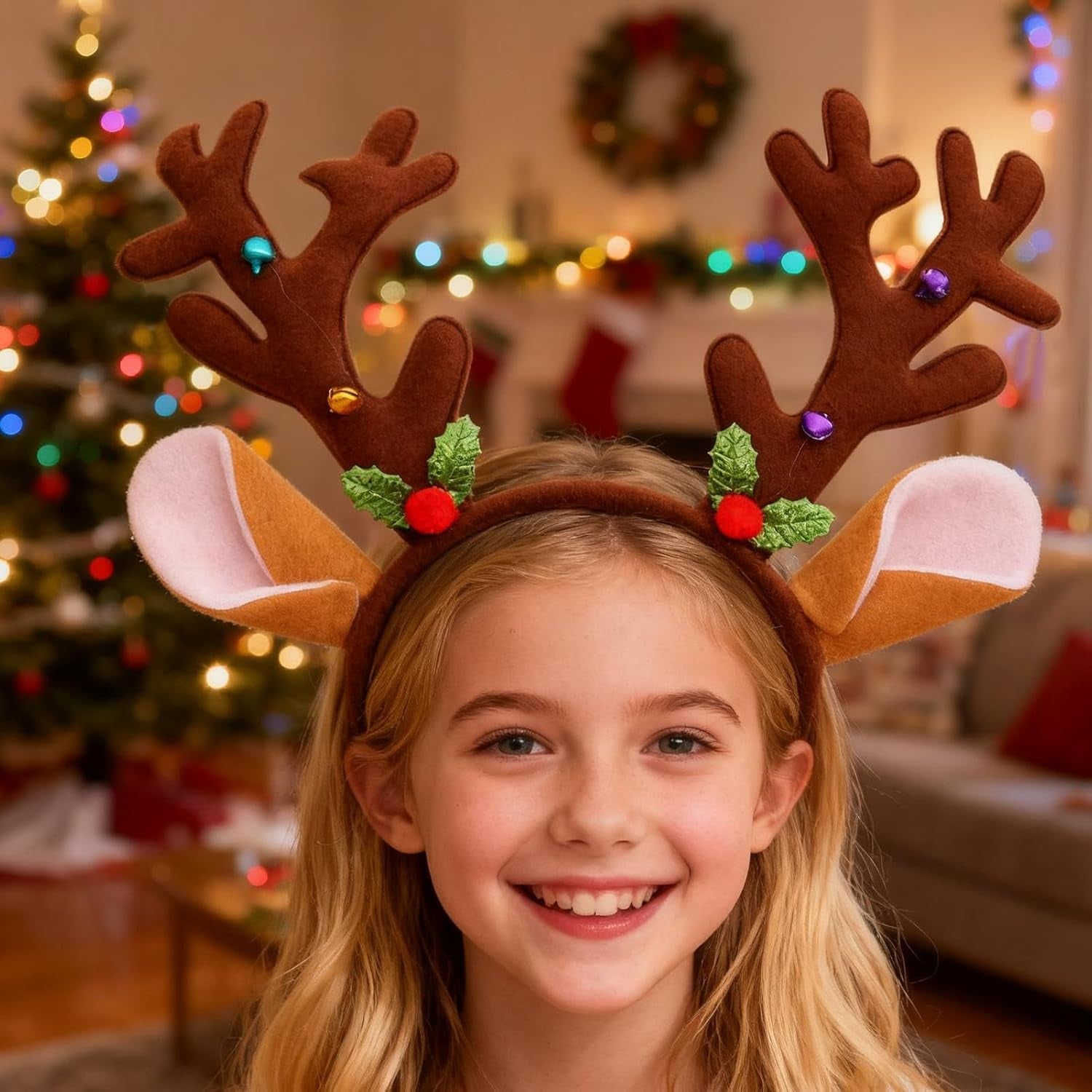 Christmas Headbands for Women - Reindeer Hair Accessories,Trend Headbands | for Holiday Family Gatherings Seasonal Celebrations Dinner Wedding Concert Event