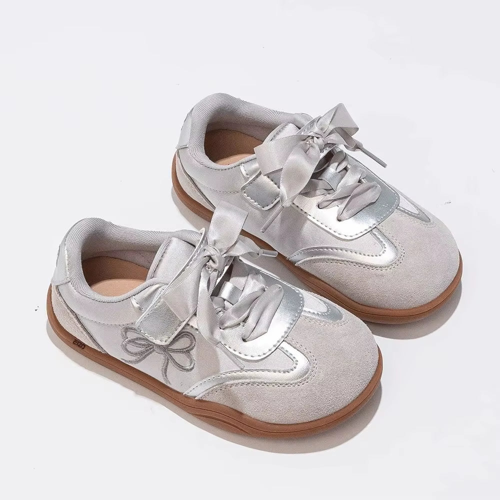 2025 Children's All-Season Board Shoes - Gold Casual Sneakers for Boys and Girls, Soft Training Footwear