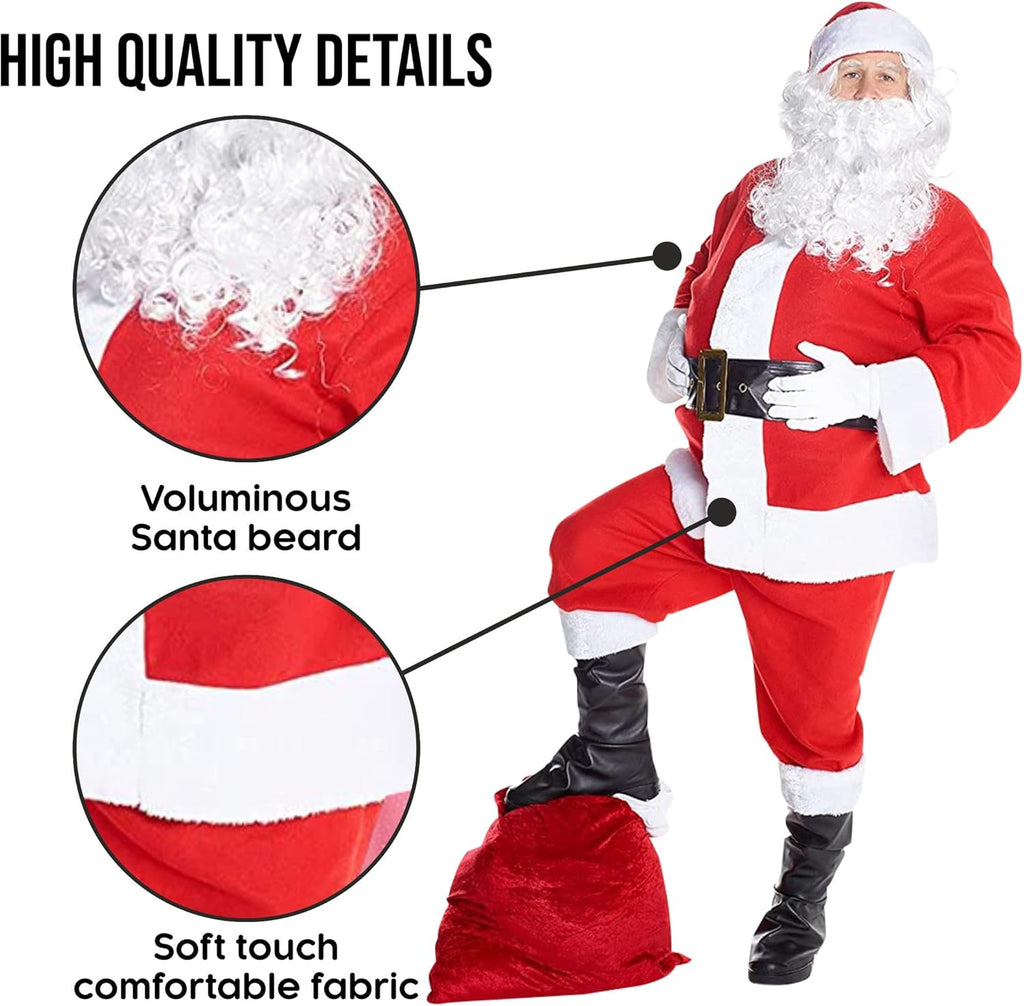 Adult Santa Claus Costume - Red Santa Suit for Men