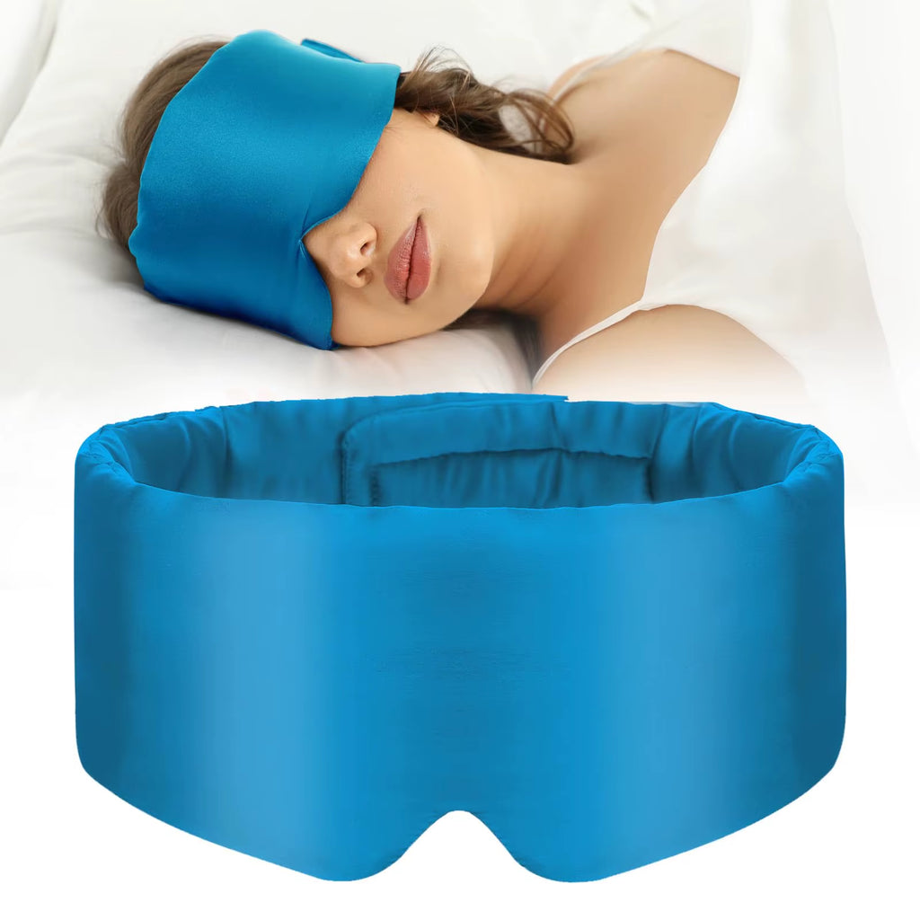 Mulberry Silk Sleep Mask - Premium Light Blocking Eye Shade for Travel and Napping, Soft Padded Design