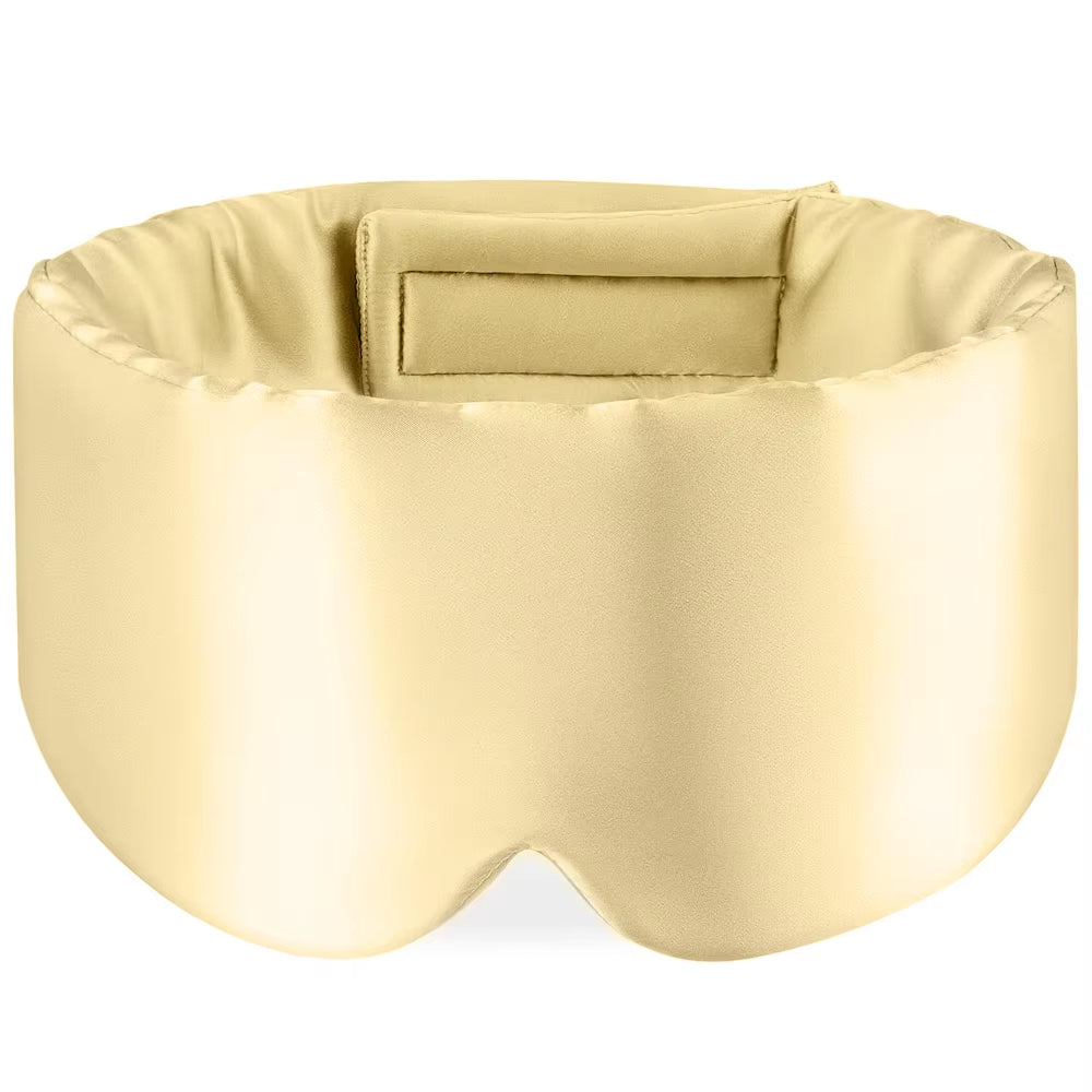 Mulberry Silk Sleep Mask - Premium Light Blocking Eye Shade for Travel and Napping, Soft Padded Design