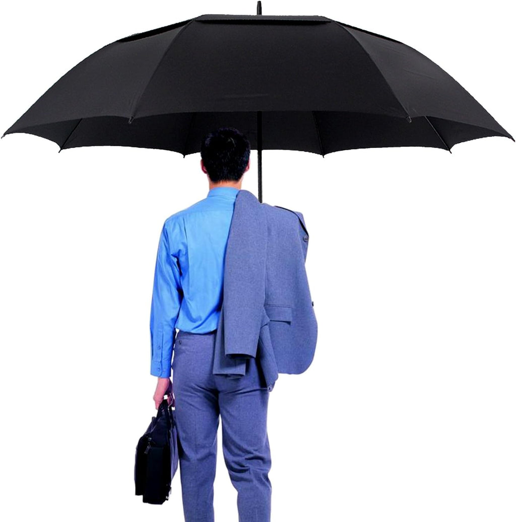 Golf Umbrella Windproof Large 62/68 Inch, Double Canopy Vented, Automatic Open, Extra Large Oversized,Sun Protection Ultra Rain & Wind Resistant Stick Umbrellas