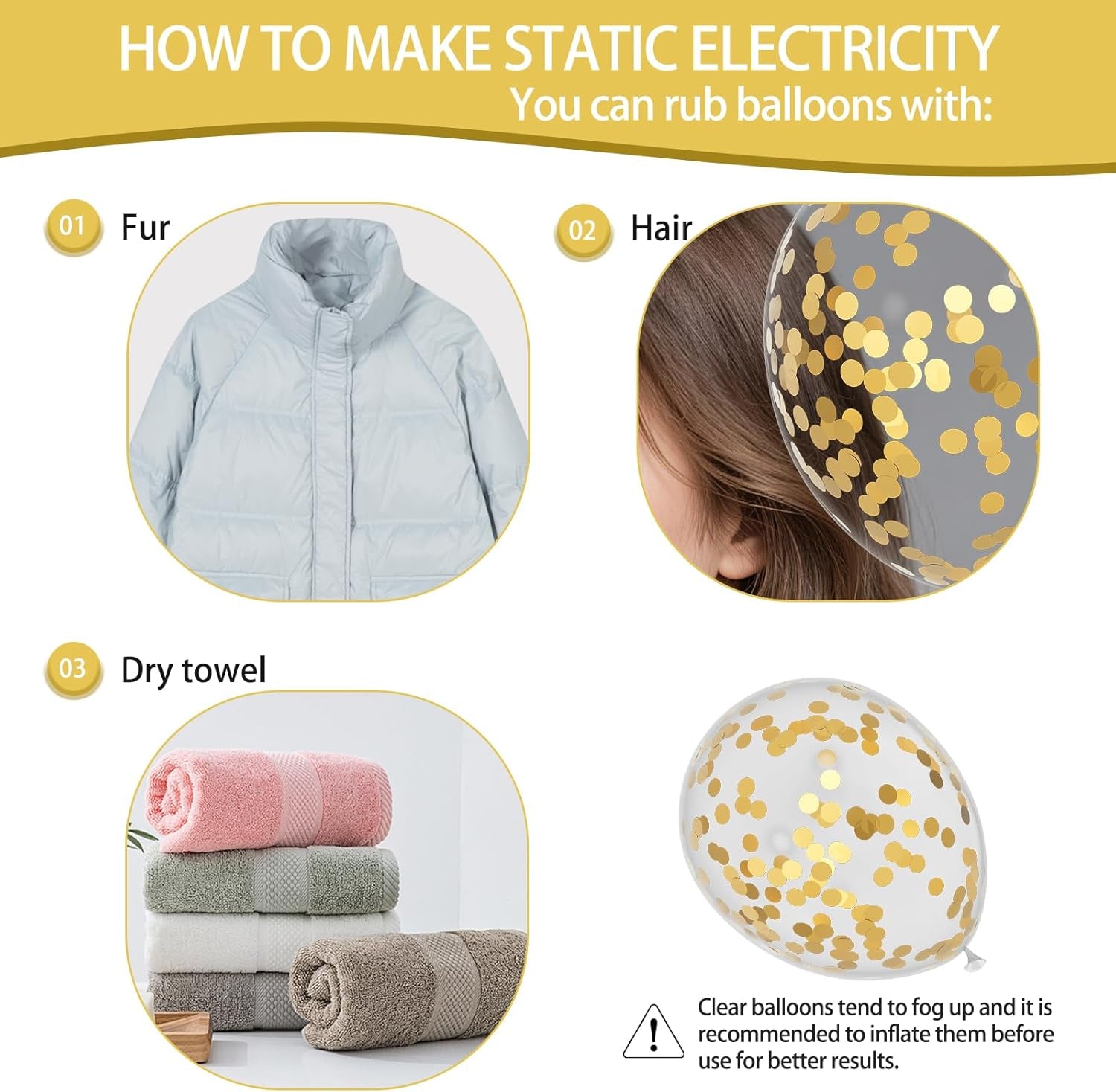 68-Piece Elegant Balloon Set in Black, White, and Gold with 12-Inch Black and Gold Confetti Balloons for Graduation, Birthday, and Wedding Celebrations