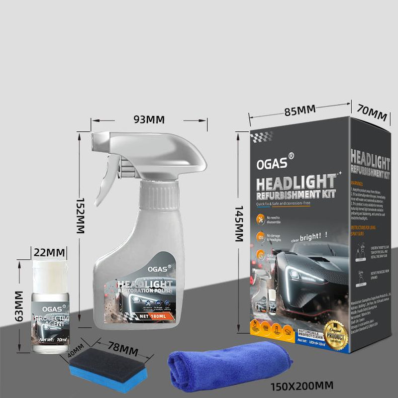 OGAS Headlight Restoration Kit – Guaranteed to Last as Long as You Own Your Vehicle – Brings Headlights Back to like New Condition - No Power Tools Required