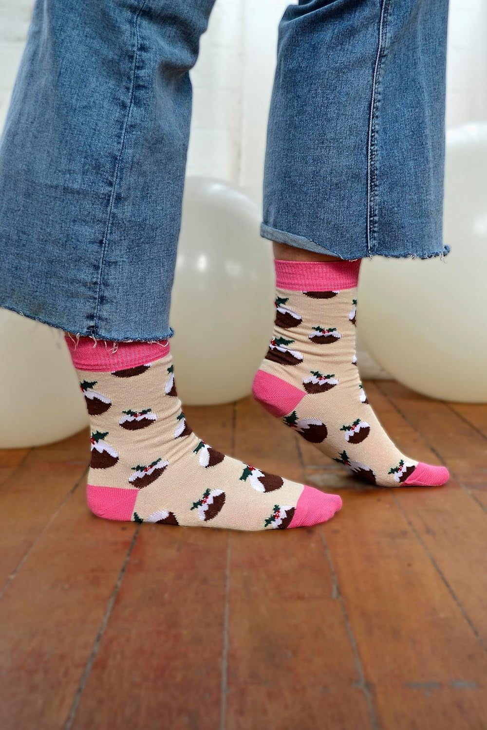 Ladies Christmas Socks |  | Womens Colourful Novelty Design Xmas Socks | Gift for Her