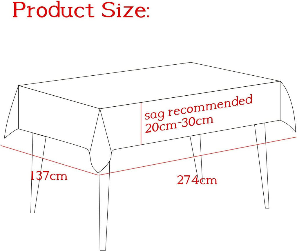 2026 New Year's Eve Black and Gold Rectangular Disposable Tablecloth - 137 x 274 cm Party Supplies