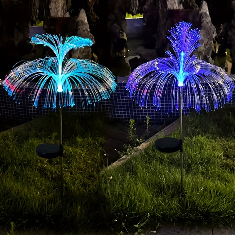 Magical Double-Deck Solar Jellyfish Lights: Waterproof, Multi-Color LED for Garden & Festive Decor Outdoor Solar Light
