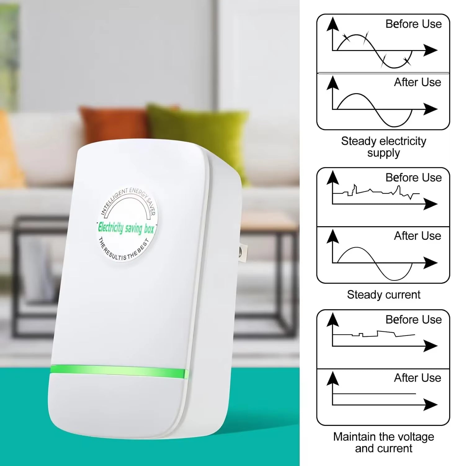 Power Saver Energy Saver Household Electricity Saving Box Stable Voltage Device EU/US Plug 90-250V 30KW for Home Factory Office