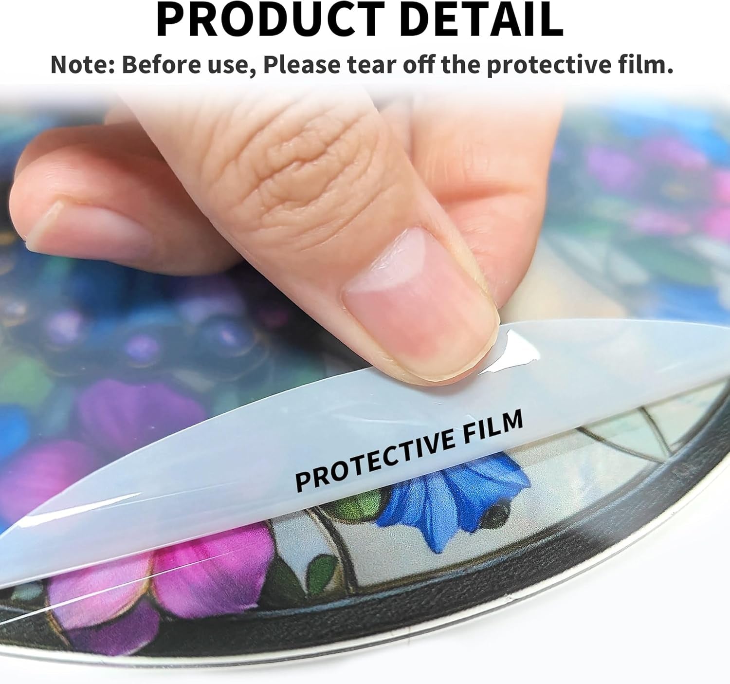 Colorful Acrylic Suncatcher, Christmas Hanging Window Decor with Printed Stained Glass Style Design Sun Catcher, Rainbow Maker Wall Art, Gift Idea & Garden Ornament Indoor Outdoor Use 7.8 X 7.8 Inch