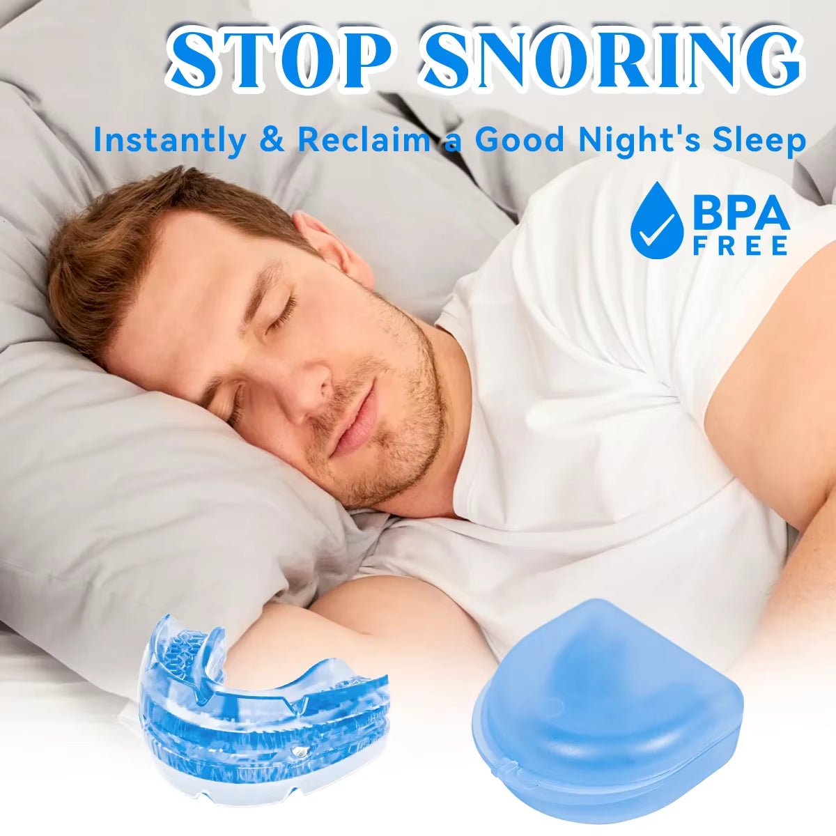 Adjustable Anti-Snoring Mouthguard and Bruxism Relief for Enhanced Sleep Quality